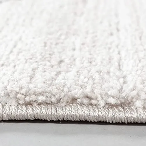 Tapis à Poils Ras, Conception berbère, Tapis Crème, 200 x 290 cm, Tapis de Style bohème, Tapis Salon