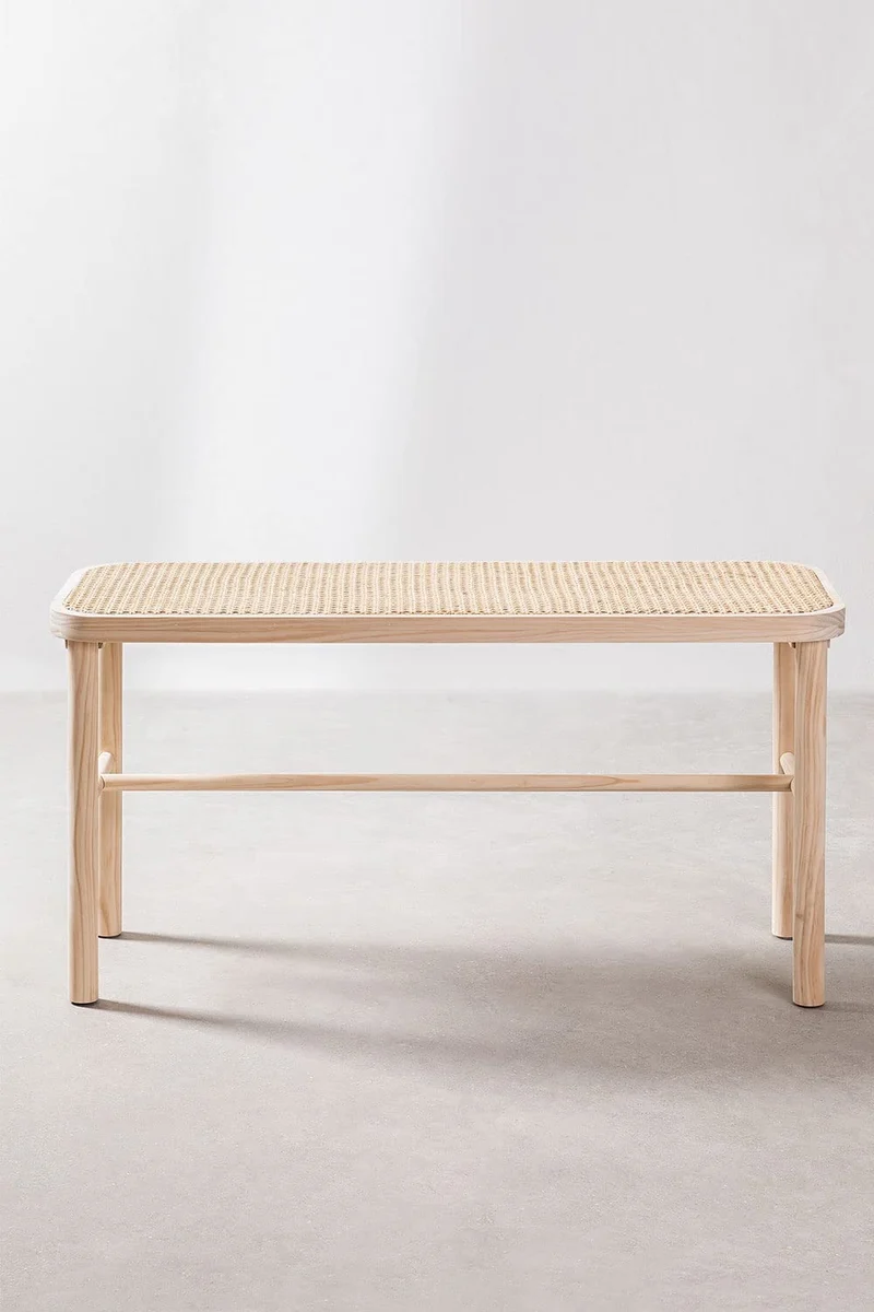 SKLUM Banc en rotin et Bois Riolut