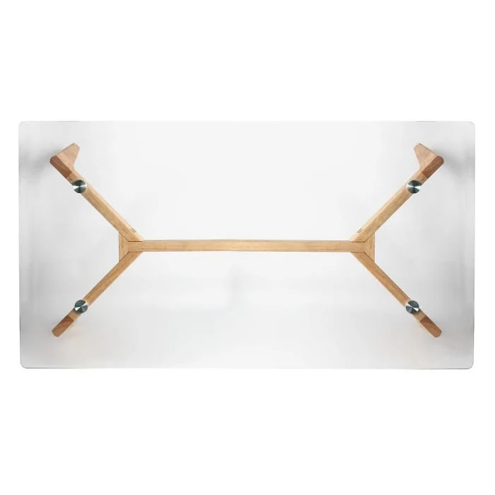 Paris Prix Table Basse Verre & Bois Polax 110cm Transparent