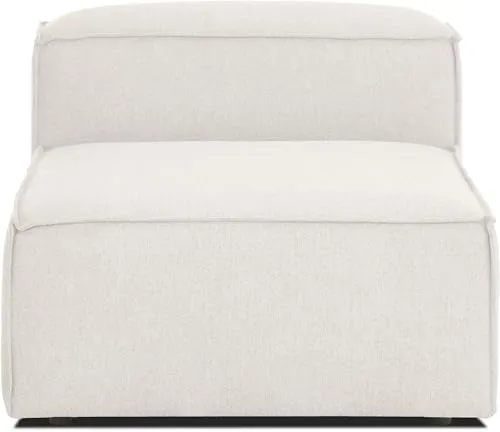 Canapé d'angle modulable avec Pouf Deiso 100 pour Cent Lin Écru