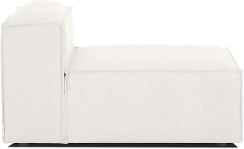 Canapé d'angle modulable avec Pouf Deiso 100 pour Cent Lin Écru