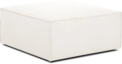 Canapé d'angle modulable avec Pouf Deiso 100 pour Cent Lin Écru