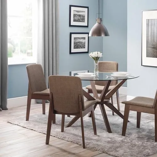 Julian Bowen Lot de 2 chaises de salle à manger Kensington, noyer