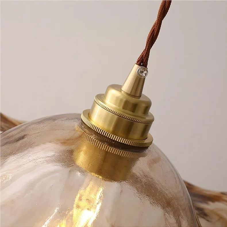1 lumière intérieure suspendue for îlot de cuisine, luminaires suspendus en verre à tête , finition dorée, lampe à suspension moderne de forme ondulée for salle à manger, chevet, entrée, café, restaur