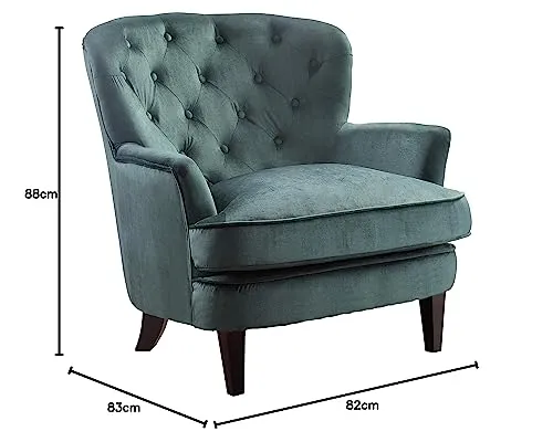 Atlantic Home Collection Leo Fauteuil, Bois, Vert forêt, Sessel
