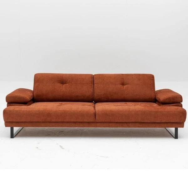 Menzzo Canapé 3 Places Celis Tissu Orange