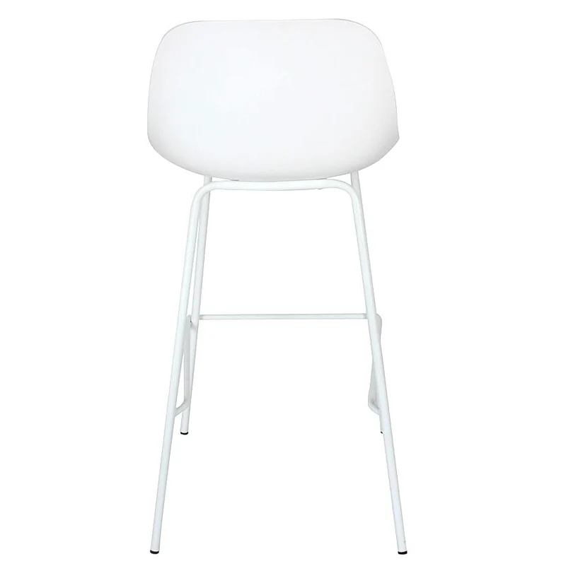 ALTEREGO Tabouret Snack mi-Hauteur Design Blanc 47x42,5x90 cm