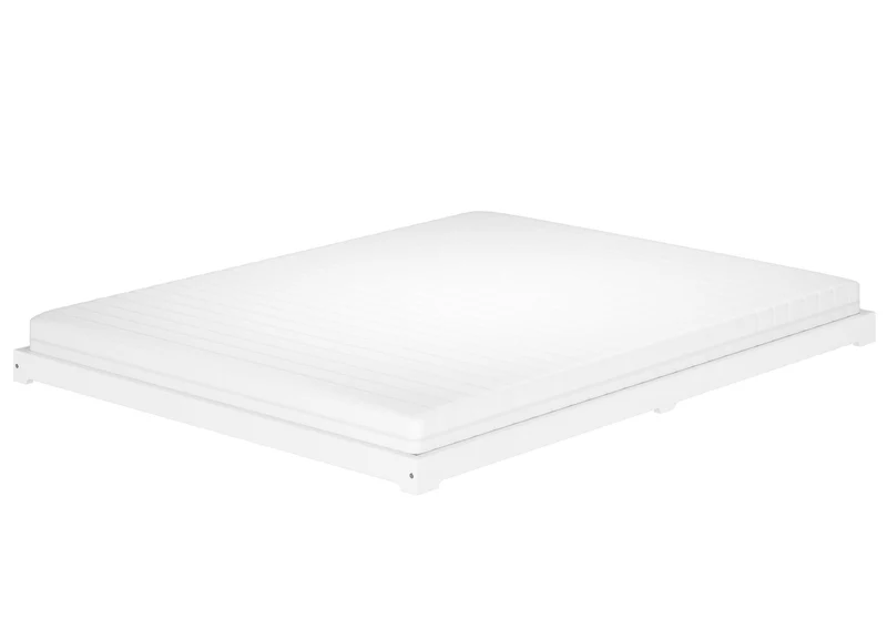 Erst-Holz Lit futon en Bois très Bas, Base idéale pour combiner avec futon, Surface 160x200 cm V-60.47-16, Accessoires:sommier à Lattes et Matelas INCL.