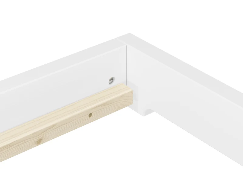 Erst-Holz Lit futon en Bois très Bas, Base idéale pour combiner avec futon, Surface 160x200 cm V-60.47-16, Accessoires:sommier à Lattes et Matelas INCL.