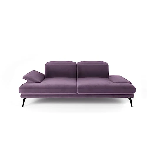 Siblo Canape 2 Places - Deli 2 Collection Meubles de Salon - Confortable Canapé Convertible - Canapé 2 Places - Violet - 215x112x83 cm