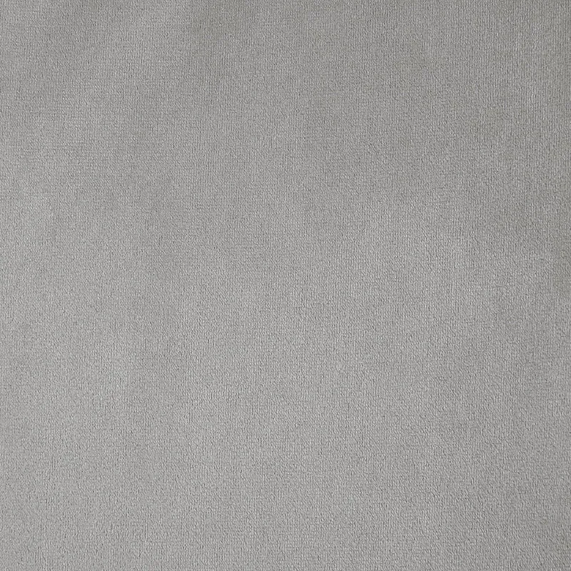 Fauteuil Bas en Velours Gris Clair sans Accoudoirs Pieds Obliques en Métal Noir Voss
