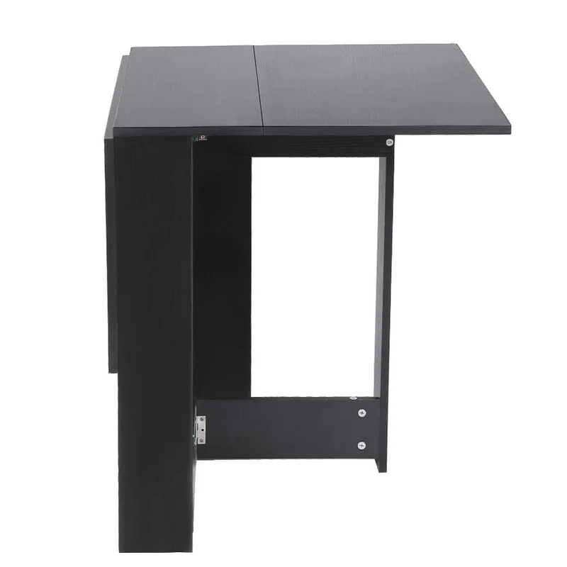 Table de Bar Table Pliante avec 2 Abattants, en Panneaux de Particules Melaminés,Table de Cuisine Salle a Manger Pliable Amovible Tres Pratique en Panneaux de Particules,103 * 76 * 73.4cm (Noir)