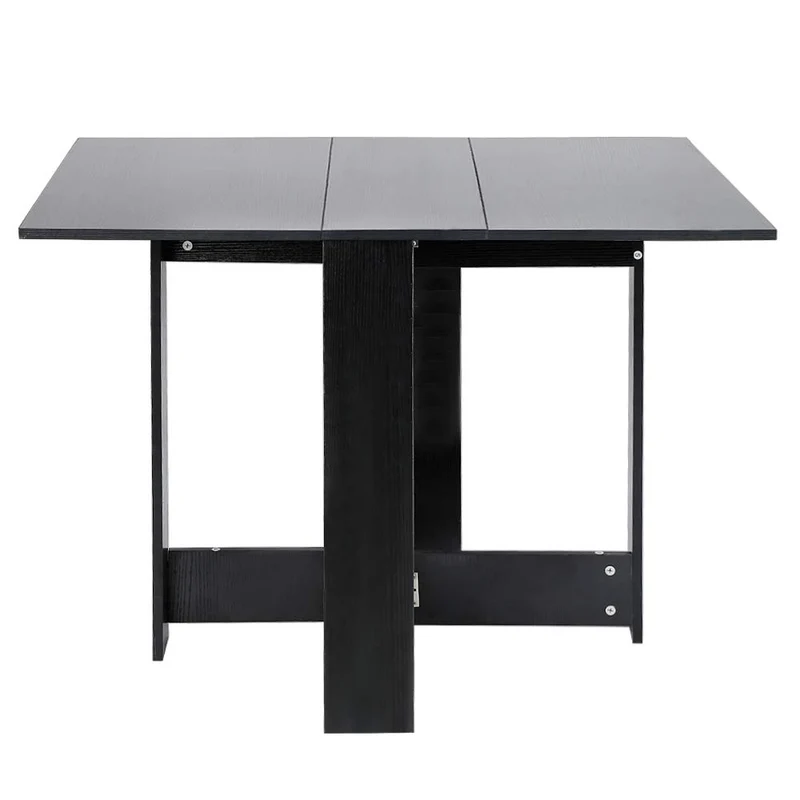 Table de Bar Table Pliante avec 2 Abattants, en Panneaux de Particules Melaminés,Table de Cuisine Salle a Manger Pliable Amovible Tres Pratique en Panneaux de Particules,103 * 76 * 73.4cm (Noir)