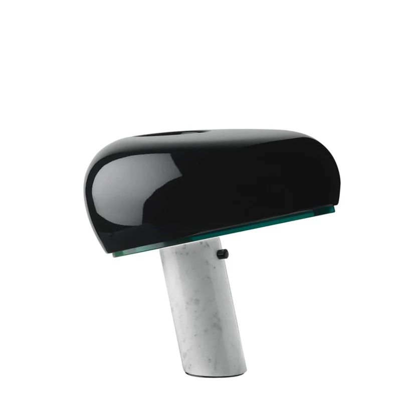 FLOS Lampe de table avec réflecteur en métal verni Collection Snoopy 150 W 39,4 x 39,4 x 36,9 cm Noir (référence : F6380030)