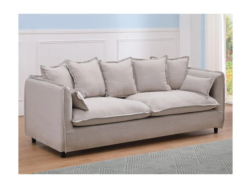 Vente-unique - Canapé 3 Places en Tissu Ramses - Beige
