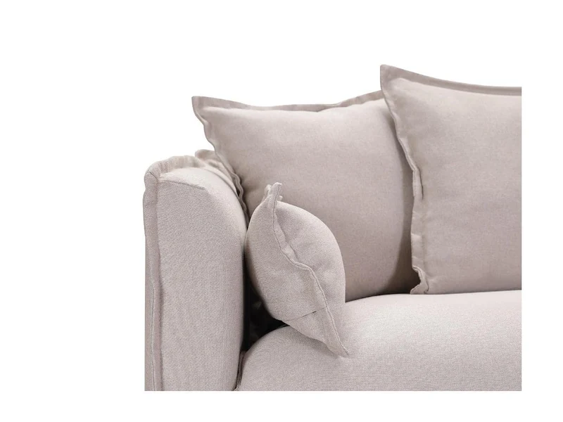 Vente-unique - Canapé 3 Places en Tissu Ramses - Beige