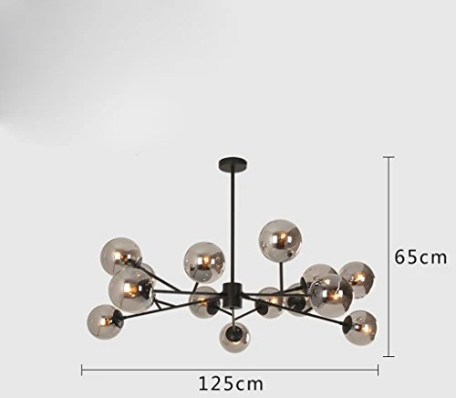 Lampe de salon nordique en verre lustre