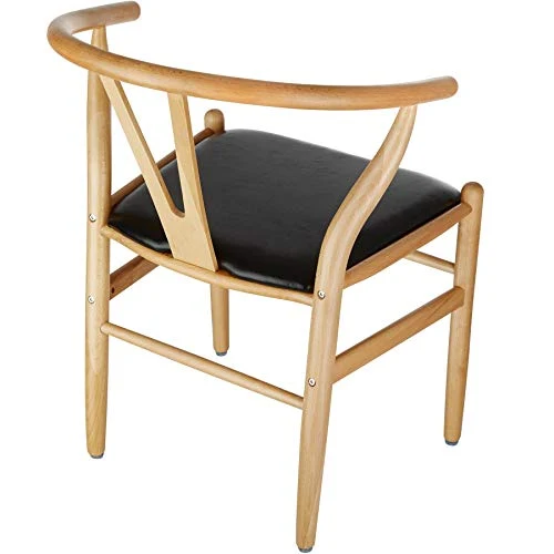 TecTake 800776 Lot de 4 Chaises Salle à Manger Cuisine Design, Cadre et Pieds en Bois, Embouts en Plastique pour protéger Le Sol - diverses Couleurs au Choix - (Naturelle | No. 403525)