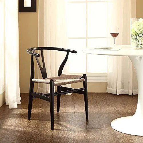 Fauteuil Simple en Osier Fait à la Main - Chaise de Salle à Manger en Bois Massif Mobilier de Restaurant Occidental Chaise de café Chaise de Cuisine et de Salle à Manger en Bois médiévale