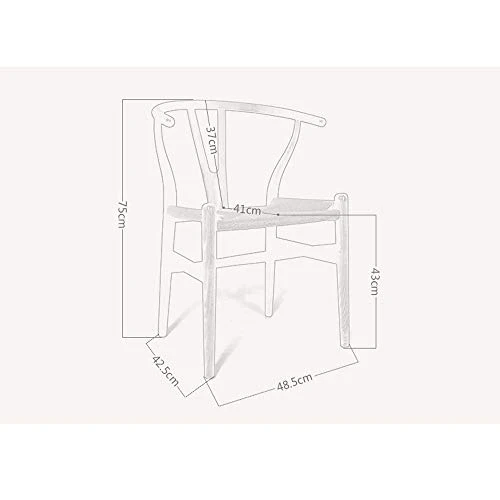 Fauteuil Simple en Osier Fait à la Main - Chaise de Salle à Manger en Bois Massif Mobilier de Restaurant Occidental Chaise de café Chaise de Cuisine et de Salle à Manger en Bois médiévale
