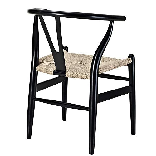 Fauteuil Simple en Osier Fait à la Main - Chaise de Salle à Manger en Bois Massif Mobilier de Restaurant Occidental Chaise de café Chaise de Cuisine et de Salle à Manger en Bois médiévale