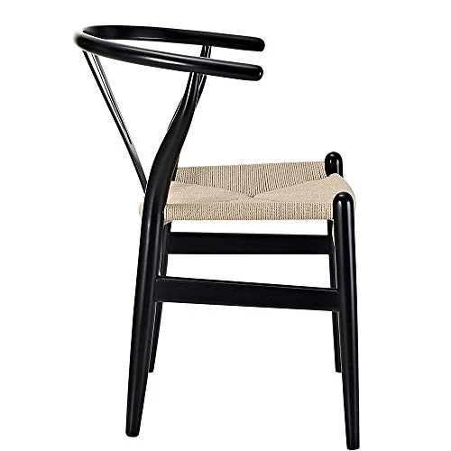 Fauteuil Simple en Osier Fait à la Main - Chaise de Salle à Manger en Bois Massif Mobilier de Restaurant Occidental Chaise de café Chaise de Cuisine et de Salle à Manger en Bois médiévale