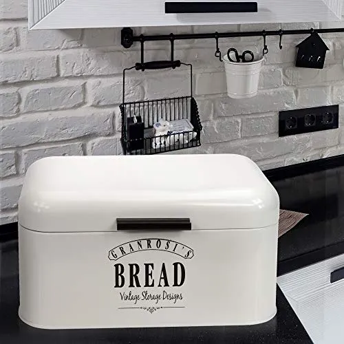 Granrosi Boîte à pain rétro - Boîte à pain compacte pour garder le pain et les petits pains frais plus longtemps - Attire tous les regards dans toute cuisine