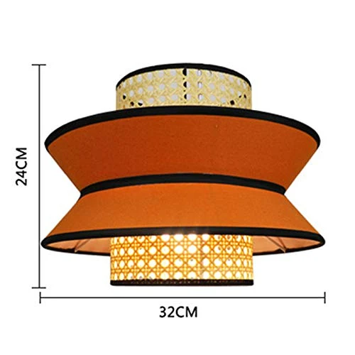 DSFHKUYB Pendant Light Creative Rotin Lustres Tissé Peut Être Installé dans La Chambre Salon Salle À Manger,Orange