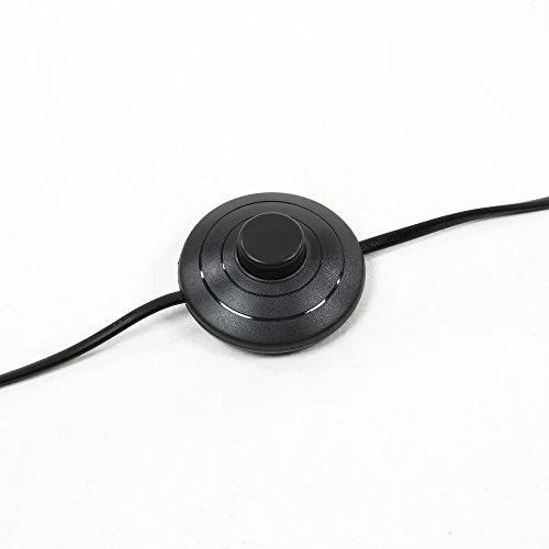 Kave Home - Lampadaire Layton noir en rotin noir et bois massif d'acajou