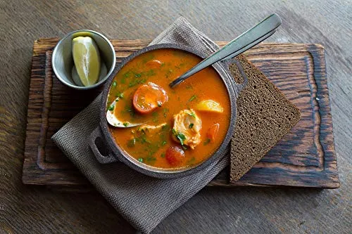 THE CHEF COLLECTION – Cocotte ronde, fonte naturelle non émaillée, pour cuisiner naturellement avec le goût authentique des aliments, 0.5 L,13,5x13,5x6,0 cm