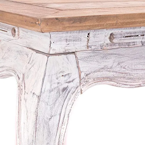 DESIGN DELIGHTS East 80" Table basse en acajou massif 80 x 80 x 35 cm