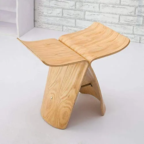 Tabouret Papillon Changement Chaussures Tabouret Tabouret En Bois Petit Banc Chaise Salon Décoratif Tabouret 44 X 31 X 40 Cm,A