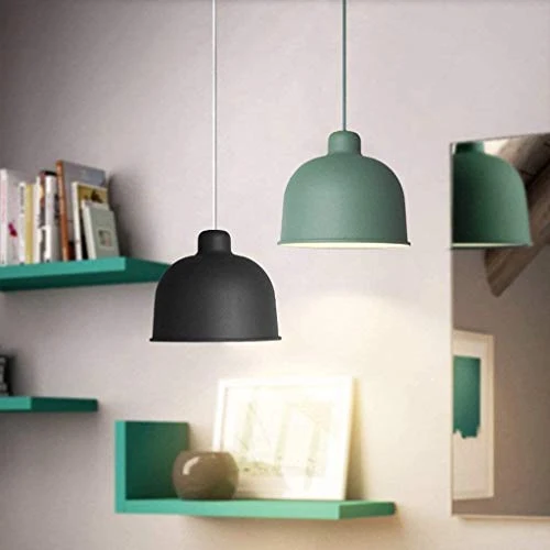 Applique Murale En Acier Inoxydable Xungzl 1-Light Simple Creative fer Pendentif Métal Lumière moderne Salon Restaurant à la décoration Lustre Lampe plafond nordique Fer réglable suspendu Lampe suspen