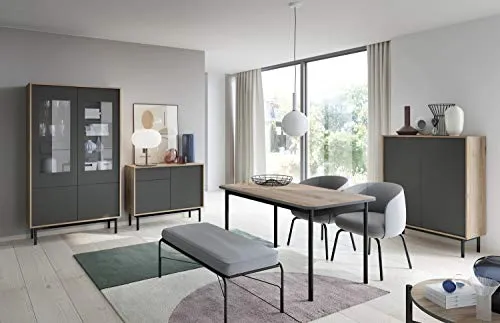 MHF Table basse de salon moderne Basic 12 de 86 cm de large