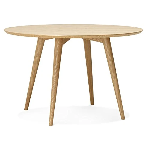 Alterego - Table à dîner Ronde 'SWEDY' en Bois Style scandinave - Ø 120 cm