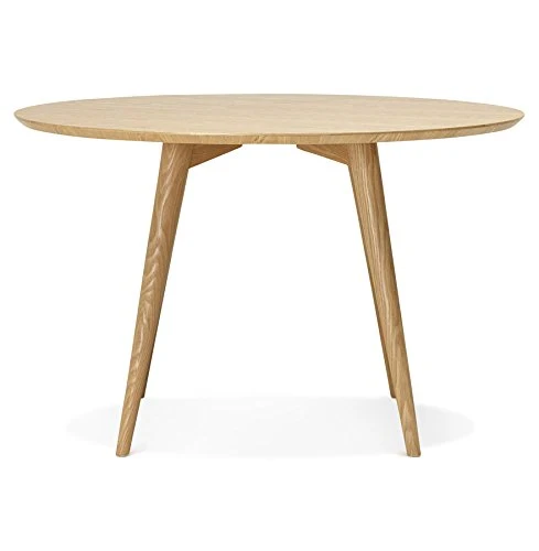 Alterego - Table à dîner Ronde 'SWEDY' en Bois Style scandinave - Ø 120 cm