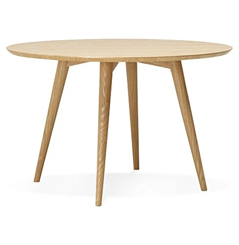 Alterego - Table à dîner Ronde 'SWEDY' en Bois Style scandinave - Ø 120 cm