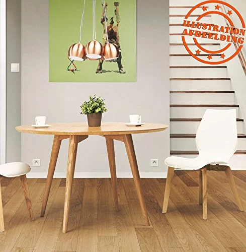 Alterego - Table à dîner Ronde 'SWEDY' en Bois Style scandinave - Ø 120 cm