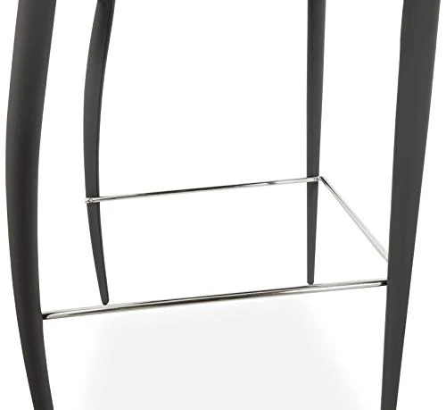 PEGANE Tabouret de Bar en Similicuir Gris - 49 x 53 x 115 cm - Usage Professionnel