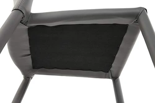 PEGANE Tabouret de Bar en Similicuir Gris - 49 x 53 x 115 cm - Usage Professionnel