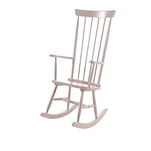Paris Prix - Chaise à Bascule en Bois Rocky 124cm Rose