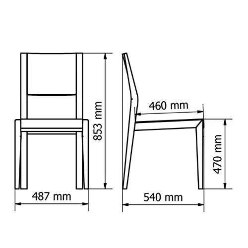 Marque Amazon - Alkove - Hayes - Set de 2 chaises en bois massif avec siège tapissé, Chêne sauvage