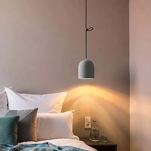 Lustre en ciment vintage, abat-jour en béton moderne industriel avec abat-jour gris antique simple ombre industrielle lustre restaurant restaurant restaurant lustre (Style : C)