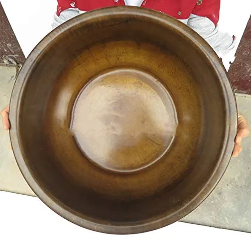 LAOJUNLU Ancien Bassin en cuivre Ancien Bassin en Laiton Pur cuivre épaississement lavabo Grill brasero Bassin de Chauffage Ornements Traditionnels Chinois