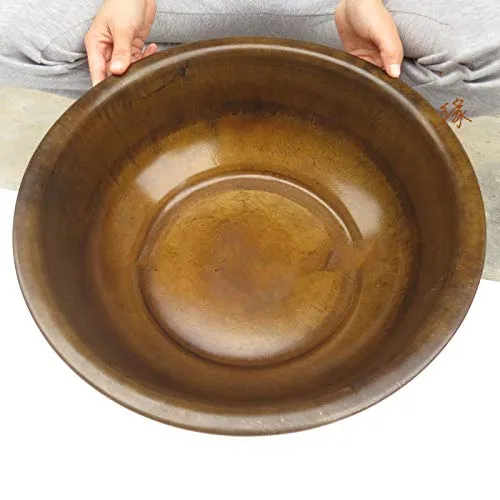 LAOJUNLU Ancien Bassin en cuivre Ancien Bassin en Laiton Pur cuivre épaississement lavabo Grill brasero Bassin de Chauffage Ornements Traditionnels Chinois