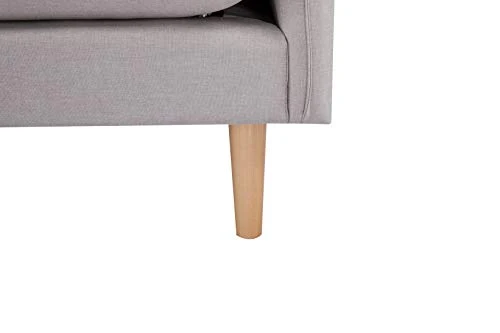 Marque Amazon - Movian Keitele- Canapé 2 places, 130 x 82 x 84 cm, Gris clair