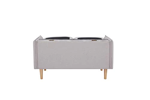 Marque Amazon - Movian Keitele- Canapé 2 places, 130 x 82 x 84 cm, Gris clair