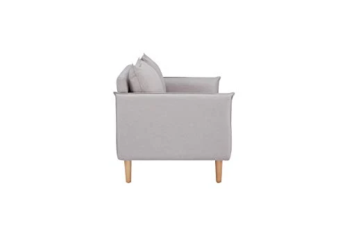 Marque Amazon - Movian Keitele- Canapé 2 places, 130 x 82 x 84 cm, Gris clair