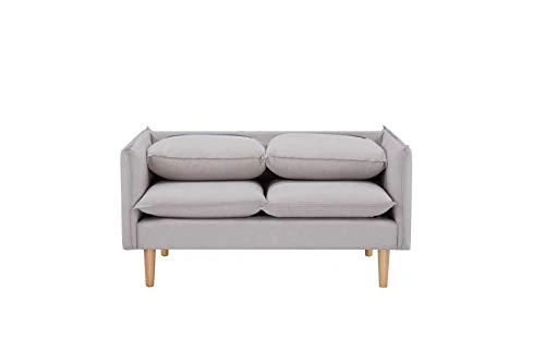 Marque Amazon - Movian Keitele- Canapé 2 places, 130 x 82 x 84 cm, Gris clair