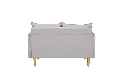 Marque Amazon - Movian Keitele- Canapé 2 places, 130 x 82 x 84 cm, Gris clair